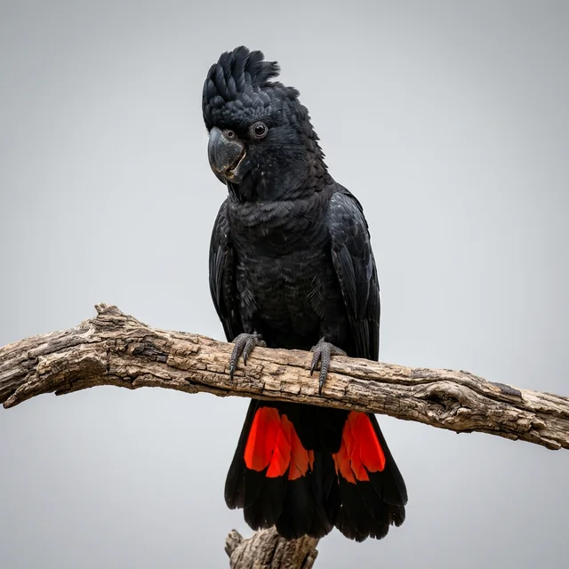 Red Tail Black Cockatoo
